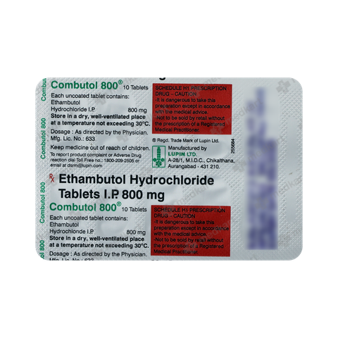 Combutol 800 Mg (Ethambutol)
